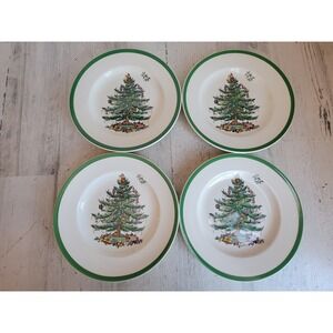 Spode 8" Christmas tree plates set Santa Claus Xmas home‎ decor England